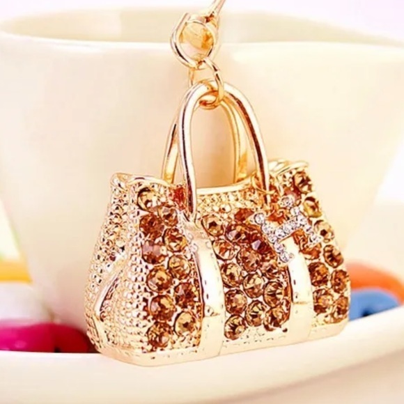 Boutique Accessories - Womens Handbag Purse Tote Backpack Charm Bling Keychain